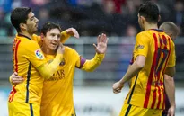 Barcelona thắng trận thứ 11 liên tiếp, tam tấu M-S-N chạm mốc 100 bàn