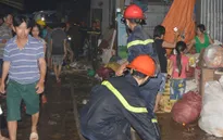 Quảng Nam: Cháy lớn ở kho hàng chợ Phú Thuận