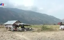 Nắng hạn, người dân Ninh Thuận xuống lòng hồ sinh sống