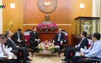 Đồng chí Nguyễn Thiện Nhân tiếp Phó Chủ tịch Ủy ban Trung ương Mặt trận Lào xây dựng đất nước