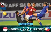 VIDEO: Philippines ngược dòng cầm hoà Indonesia trong trận cầu hấp dẫn