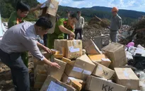 Tiêu hủy gần 100 mặt hàng không có nguồn gốc tại Lâm Đồng