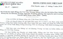 Kỷ luật cán bộ vì để thất lạc sổ đỏ ở Phú Xuyên, Hà Nội