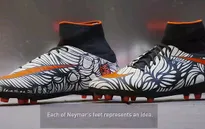 Neymar khoe giày mới “hoa hòe hoa sói”