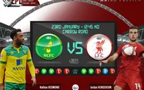 Norwich City – Liverpool: Trở lại sau thất bại derby (19h45, K+1)
