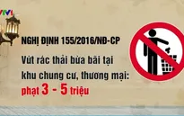 Vứt rác bừa bãi có thể bị phạt hàng triệu đồng từ 1/2/2017