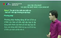 Giá trị lớn nhất và giá trị nhỏ nhất của hàm số