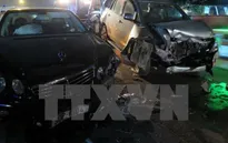 Tai nạn liên hoàn giữa 3 xe ô tô khiến Quốc lộ 2 ách tắc nhiều giờ