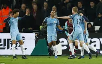 Vòng 23 giải Ngoại hạng Anh: Man City đại thắng West Ham