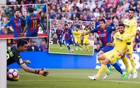 Barcelona 4-1 Villarreal: Messi, Neymar, Suarez cùng nhau toả sáng, Barca dẫn đầu La Liga
