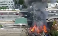 Cháy và sập tháp tín hiệu tại Philippines
