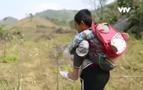 Cặp lá yêu thương: Mẹ cõng con tới trường