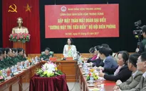 Đồng chí Trương Thị Mai gặp mặt gương mặt trẻ tiêu biểu Bộ đội Biên phòng