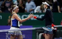 Bảng trắng WTA Finals 2017: Thắng Ostapenko, Muguruza khởi đầu thuận lợi