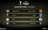 Tứ kết Europa League 2016/17: Man Utd đụng độ Anderlecht, Ajax – Schalke