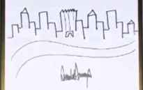 Đấu giá bức họa "Nhà chọc trời New York" của Tổng thống Donald Trump