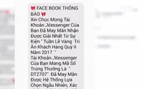 Cảnh báo trúng thưởng xe SH, iPhone giả trên Facebook
