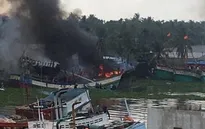 Kiên Giang: Cháy 2 tàu cá, thiệt hại hàng tỷ đồng