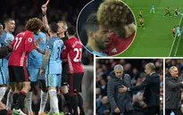 Derby Manchester: Fellaini nhận thẻ đỏ, MU chia điểm trước Man City