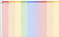 Mẹo biến trang tính Google Sheet thành bảng màu cầu vồng