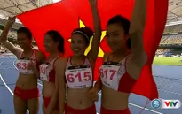 VIDEO SEA Games 29: Vượt qua Thái Lan, điền kinh Việt Nam giành HCV chạy tiếp sức 4x100m nữ