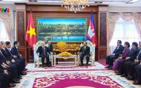 Tổng Bí thư hội kiến Chủ tịch Quốc hội Campuchia