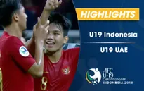 VIDEO: Tổng hợp trận đấu U19 Indonesia 1-0 U19 UAE (Bảng A VCK U19 châu Á 2018)