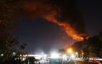 Cháy kho lưu trữ dầu tại Hàn Quốc