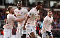 Bournemouth 1-2 Man Utd: Thần tài Rashford ghi bàn thắng vàng