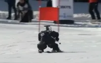 Robot đua tài trượt tuyết bên lề Olympic Pyeongchang 2018