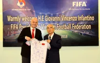 Ảnh: Chủ tịch FIFA Gianni Infantino trong chuyến thăm và làm việc tại Việt Nam