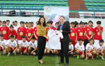 Đội dự tuyển nữ trẻ QG đá giao hữu với U16 nữ Hà Nội hưởng ứng ngày hội bóng đá nữ AFC