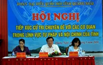 Chánh án Tòa án nhân dân tối cao Nguyễn Hòa Bình tiếp xúc cử tri tại Quảng Ngãi