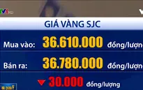 Vàng giảm 30.000 đồng/lượng, tỷ giá trung tâm ổn định