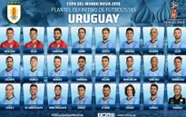ĐT Uruguay chốt danh sách 23 cầu thủ dự World Cup 2018