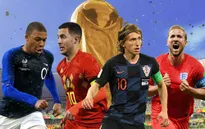 Các cầu thủ Ngoại hạng Anh chiếm ưu thế ở bán kết World Cup 2018