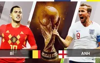 Lịch thi đấu và tường thuật trực tiếp World Cup 2018 hôm nay: ĐT Bỉ - ĐT Anh (Tranh hạng Ba)