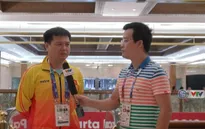 Phóng viên Thể Thao VTV tác nghiệp tại ASIAD 2018: Phỏng vấn HLV ĐT Karatedo Việt Nam