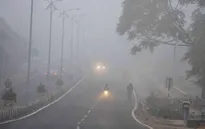 Sương mù dày đặc làm đình trệ giao thông tại New Delhi, Ấn Độ
