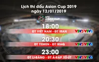 Lịch thi đấu và trực tiếp Asian Cup 2019 ngày 12/01: ĐT Việt Nam ra quân trận thứ 2