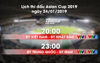 Lịch thi đấu và trực tiếp vòng tứ kết Asian Cup 2019 ngày 24/1: ĐT Việt Nam - ĐT Nhật Bản, ĐT Trung Quốc - ĐT Iran