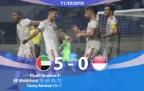 Kết quả, BXH vòng loại World Cup 2022, bảng G: ĐT UAE thắng đậm 5-0 ĐT Indonesia