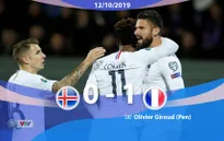Iceland 0 - 1 ĐT Pháp: Pháp thắng nghẹt thở Iceland (Bảng H, Vòng loại EURO 2020)