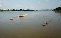 Nước sông Mekong tại tỉnh Nakhon Phanom, Thái Lan đang cạn nhanh