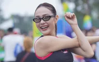 Minh Hằng “nhào lộn” cùng dàn trai 6 múi "gây náo loạn" trên đường chạy marathon