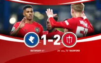 Chelsea 1-2 Man Utd: Rashford tỏa sáng, Man Utd vào tứ kết cúp Liên đoàn Anh