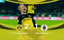 Dortmund 2-1 Monchengladbach: Julian Brandt lập cú đúp, chủ nhà ngược dòng ngoạn mục!
