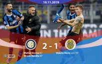 Inter Milan 2-1 Verona: Thắng kịch tính, Inter tạm vươn lên giữ ngôi đầu Serie A