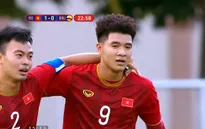 Hà Đức Chinh lập cú đúp vào lưới U22 Brunei chỉ trong 13 phút