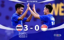 VIDEO Highlights: U22 Thái Lan 3-0 U22 Singapore (Bảng B môn bóng đá nam SEA Games 30)